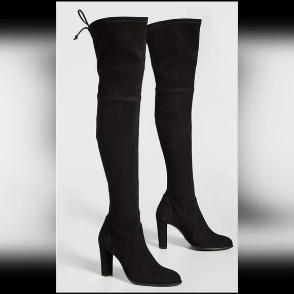 Stuart Weitzman Highland Black Boots Size 5.5 M Brand New - Picture 2 of 6